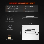 2025 New Version | Spider Farmer® SF1000D 100W Full Spectrum LED